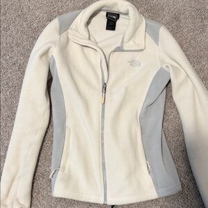 The North Face Women's Off-White and Light Gray Ski Jacket